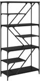 vidaXL Boekenplank - 9-laags - 91 x 36 x 176 cm - Bewerkt hout - Zwart Eiken