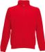 Fruit of the Loom Rode fleece sweater/trui met rits kraag voor heren/volwassenen - Katoenen/polyester sweaters/truien XL