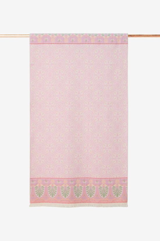 Sissy-Boy - Multicolour hamamdoek met bloemenprint van katoen (180x100 cm)
