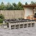 Maison Exclusive Ensemble de jardin pour extérieur, 17 pièces, avec coussins, gris clair, en polyrotin