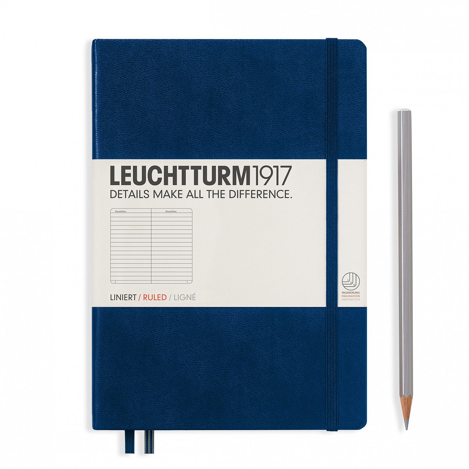 Leuchtturm A5 Hardcover Notebook - 251 Sheets - Navy