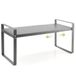 Cozary Uitbreidbaar kastrek (37 - 63 cm), keukenrek, robuust metalen kruidenrek, duurzaam, staand rek voor kast, keuken, werkblad, opslag, plank, badkamer en kantoor, grijs