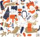 Ambiance Sticker Kerststickers van de Kerstman en zijn dieren