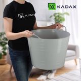 KADAX Flexibele wasmand Universele wasbak 42L rond grijs