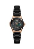 Gc Gc Coussin Shape Mini Quartz Analoog Horloge Zwart Kast Gemaakt Van 100% Roestvrij Staal En Een Armband Van 100% Keramiek 30 Z12008L2MF