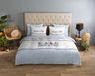 Dekbedovertrek style nautique texte - Lits jumeaux 240x200/220 cm - Bleu - 100% Coton renforcé