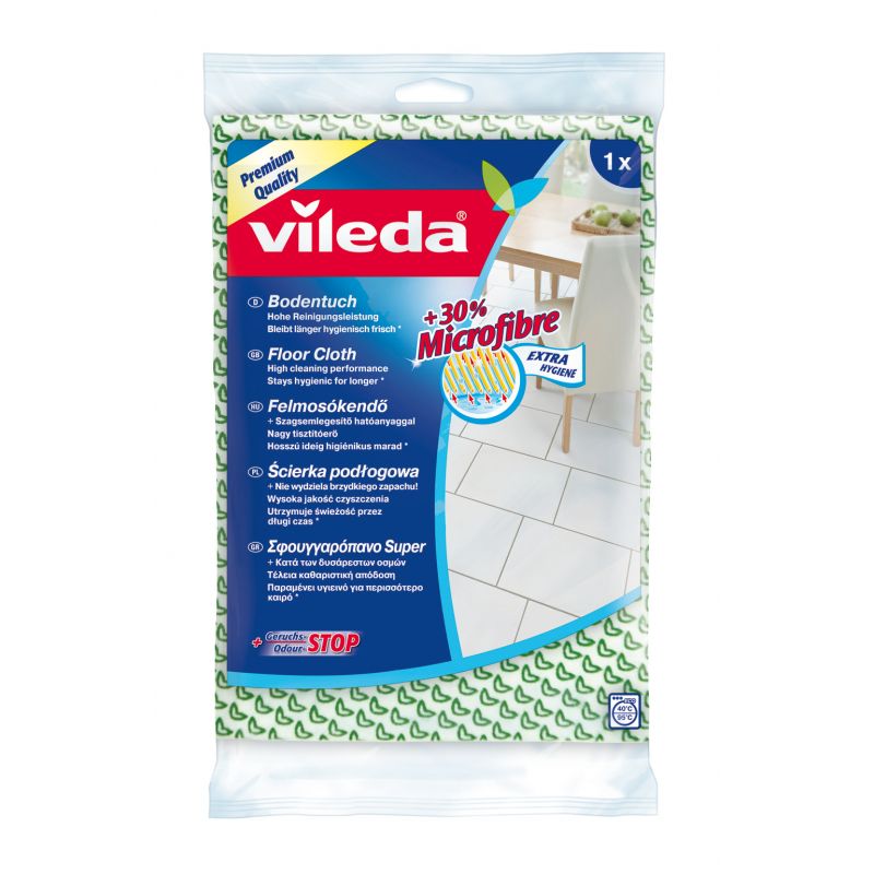 Vileda 2694 Schoonmaakdoek - Microvezel - Wit/Groen