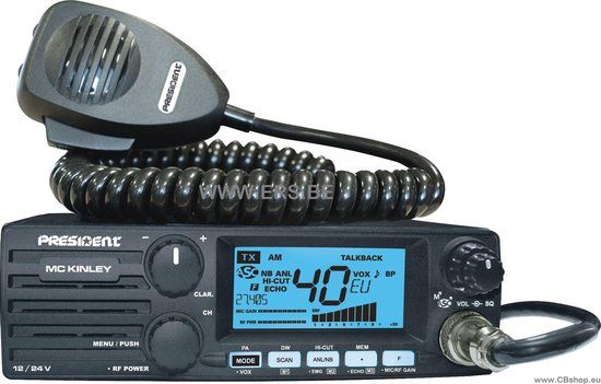 PRESIDENT Electronics President McKinley CB-Toestel met SSB FM & AM - Zwart