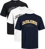 Jack & Jones Heren t-shirt 3 pack Caleb Varsity