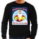 Bellatio Decorations Foute Spanje Foute Spanje Kersttrui / sweater - Christmas in Spain we know how to party - zwart voor heren - kerstkleding / kerst outfit XL