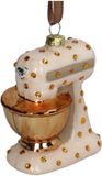 HD Collection Kerst Ornament Keukenmachine Glas Ivoor 8,9 cm
