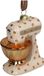 HD Collection Kerst Ornament Keukenmachine Glas Ivoor 8,9 cm
