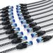 Primewire set de 20 pièces, câble patch CAT 8, 40 Gbit/s, câble réseau, S/FTP double blindage, connecteurs RJ45, contacts plaqués or, 20 pièces, 0,5 mètre, noir