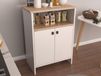 Bernie Armoire de rangement chêne/blanc 2 portes
