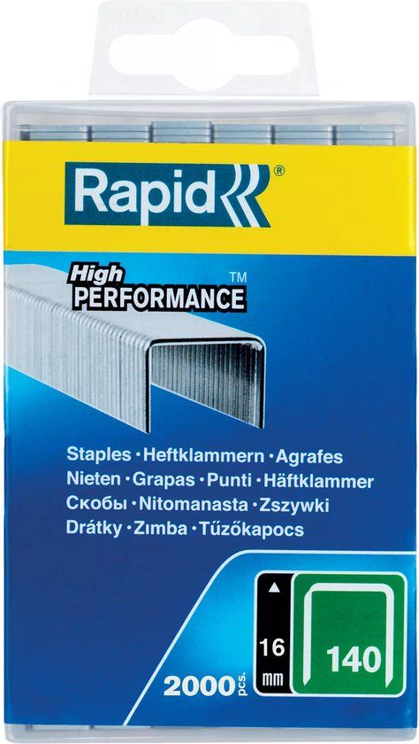 Rapid 140 Vlakdraadnieten 16 mm Gegalvaniseerd Staal 2000 Stuks