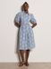 Apricot Midi-jurk met broderie anglaise