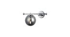 Homemania 1543-51-19 Wandlamp, Applique, metaal, glas, chroom, 22 x 33 x 22 cm, 1 x E27, max. 40 W