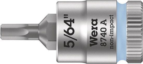 Wera 8740 A Binnenzeskant Zyklop Bitdop met 1/4"-aandrijving, 5/64"