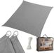 Relaxdays Voile d'ombrage 2x3m HDPE Gris foncé Rectangulaire