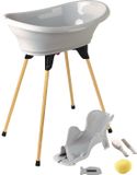 Thermobaby Vasco baby badje zacht grijs - complete set met standaard 7 in 1