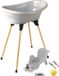 Thermobaby Vasco baby badje zacht grijs - complete set met standaard 7 in 1