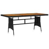 VidaXL Tuintafel Zwart