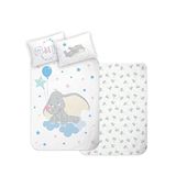 Disney Home Dumbo Babybeddengoedset, 100 x 135 cm, hoofdkussensloop 40 x 60 cm, omkeerbaar motief, kinderbeddengoed, superzacht renforcé, 100% katoen, 2-delig, Dumbo, Oeko-Tex Standard 100
