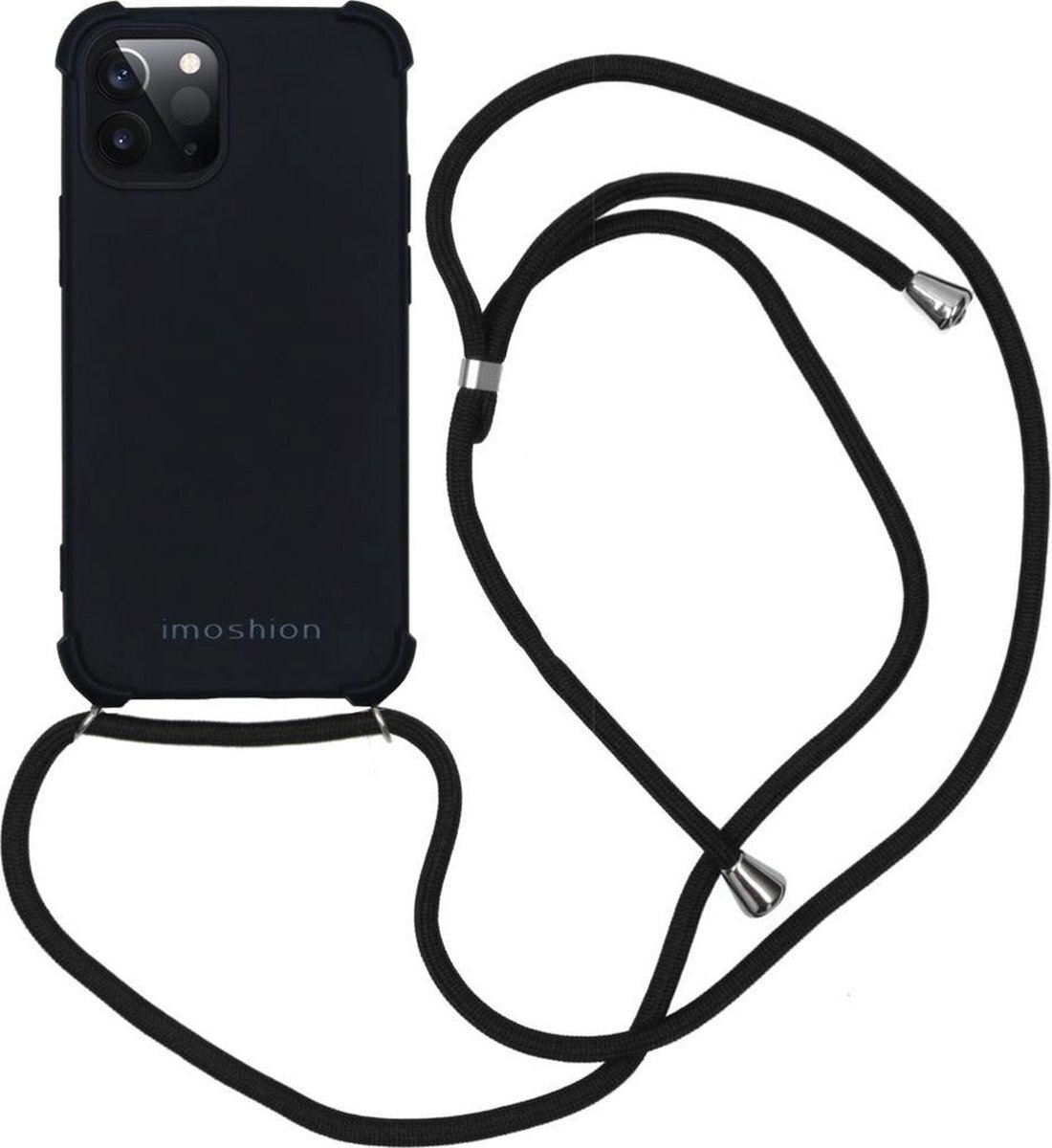 imoshion Color Backcover met koord iPhone 12 Mini hoesje - Zwart