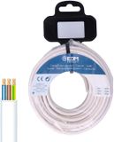 EDM Tuyau de câble électrique EDM 28092 Blanc 3 x 1 mm 15 m Audio
