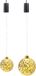 Boules de Noël lumineuses - 2x pièce - plastique - or - sur fil - D12 et D15 cm