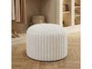 Icecat Pouf rond en fausse fourrure, coussin de pieds en forme de haricot, avec rembourrage en mousse, pouf ottoman rembourré pour repose-pieds, tabouret de coiffeuse, tabouret de pieds 38 x 50 cm pour canapé et salon, blanc