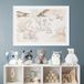 Lumalea Poster / poster enfants - avions et animaux 30 x 45 cm