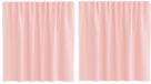 vidaXL Gordijnen voile met roedezakken 2 st roze
