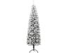 vidaXL Kunstkerstboom half met sneeuw smal 210 cm