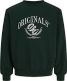 JACK&JONES JORFREDERIKSBERG FRONT SWEAT CREW NECK Heren L Katoen Polyester Pine Grove