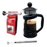Nerthus FIH 1126 set Franse pers 800 ml melkopschuimer en koffietang