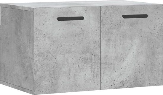 vidaXL Wandkast 60x36,5x35 cm bewerkt hout betongrijs