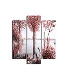 Homemania Wandfoto, boot, 3-delig, natuur en landschappen per woonkamer, slaapkamer, meerkleurig, 57 x 0,3 x 60 cm, HM203MDF92, MDF