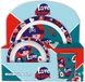 4KidsOnly KIDS EUROSWAN, S.L. Kids Licensing Eetset Love Pirates Junior Melamine Blauw 3-delig