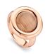 Orphelia damesring 925 zilver deels verguld zirkonia bruin rond geslepen mt. 50 (15,9)-ZR-7197/BR/50