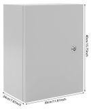 Boîtier de distribution extérieur - Armoires de distribution murales - Étanche IP65 - Verrouillable - Armoire électrique en métal - Convient pour une utilisation intérieure et extérieure - 30x40x20 cm