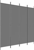 vidaXL Kamerscherm met 4 panelen 200x200 cm stof antracietkleurig