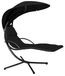 Aga, fauteuil de jardin avec parasol, noir
