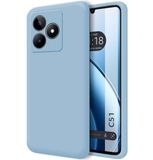 Tumundosmartphone Hoesjes van vloeibare siliconen, zeer zacht, voor Realme C51, blauw