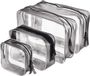 Shenzhen Haorui Industrial Technology Co., Ltd. Trousse de maquillage, transparente, 4 pièces, PVC, étanche