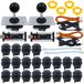 SJ@JX Manette de jeu d'arcade pour 2 joueurs Kit DIY Microinterrupteur dépoli Bouton Jumeaux Encodeur USB Joystick de combat d'arcade sans délai 4 et 8 voies pour PC MAME Raspberry Pi Retropie