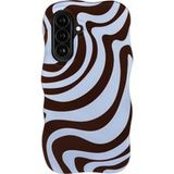 Selencia Vivid Wavy Backcover met MagSafe voor de Samsung Galaxy A37 (5G) - Dream Swirl Chocolate