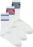 JACK & JONES JACGREG TENNIS SOCKS 3 PACK LN Heren Sokken Wit Katoen/Polyester/Elastaan