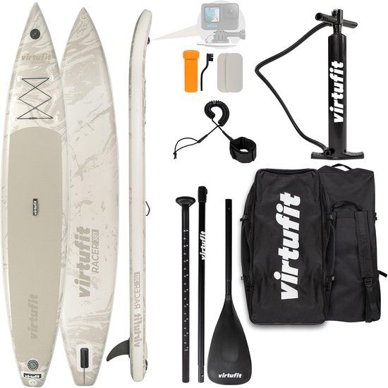 VirtuFit Racer Opblaasbaar SUP Board 381 cm - Beige