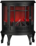 Luca Lighting Haard Led Noir avec Effet Flamme Réaliste